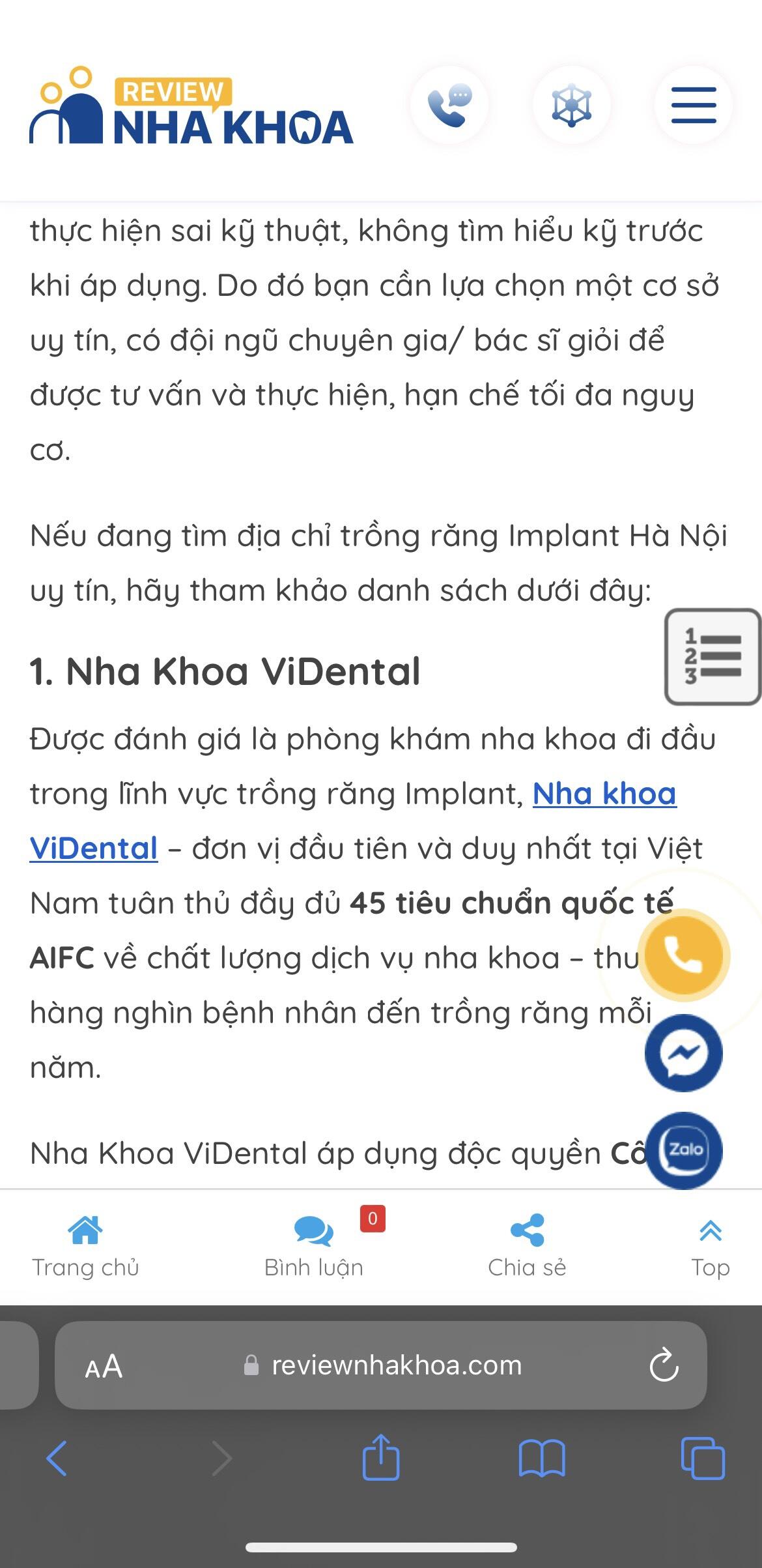 địa chỉ trồng răng uy tín