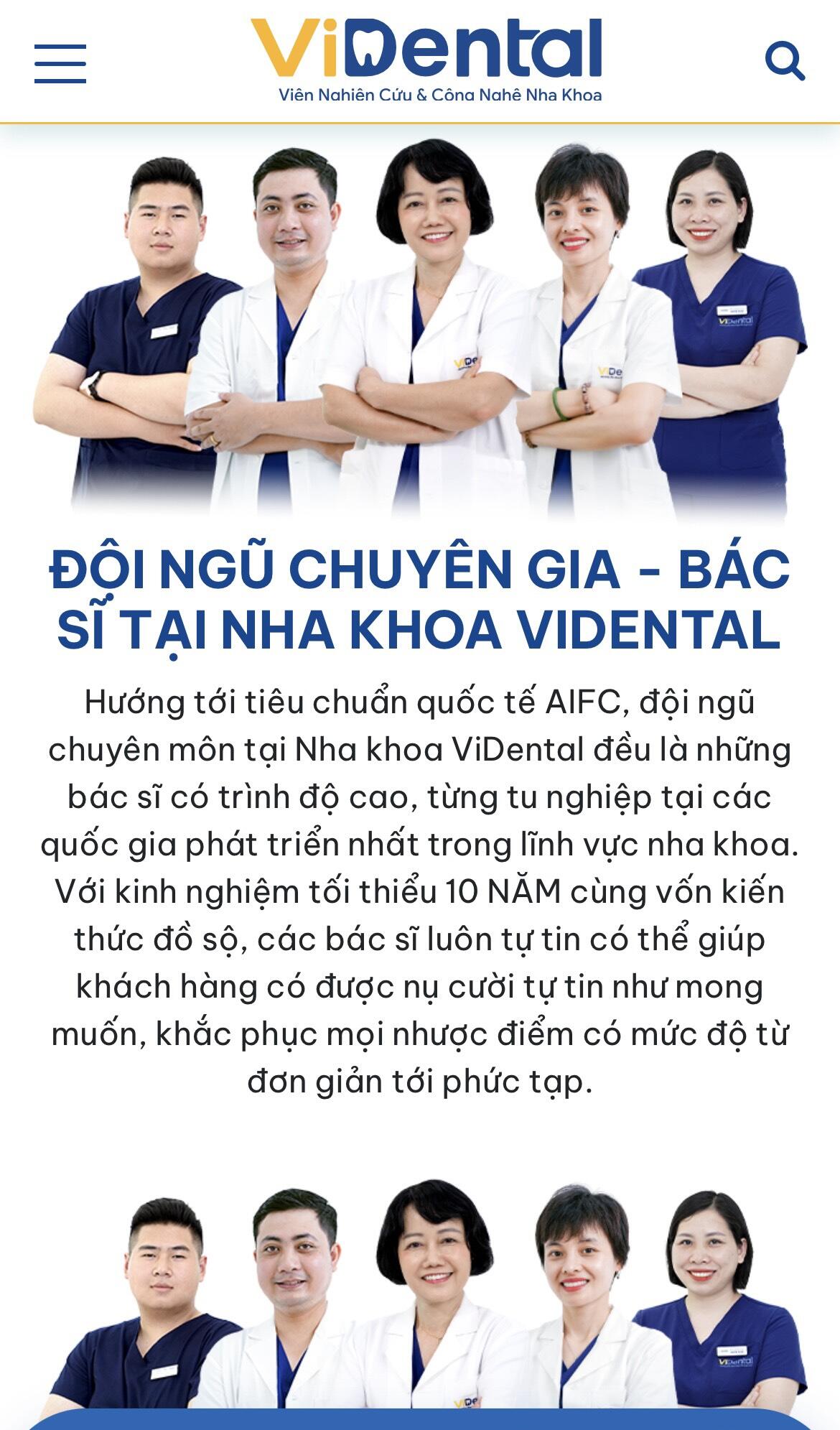 đội ngũ ViDental